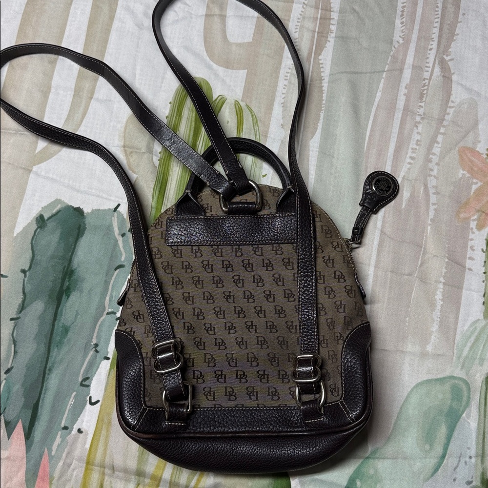 Vintage Dooney & Bourke brown Backpack with leather trim - Picture 6 of 12